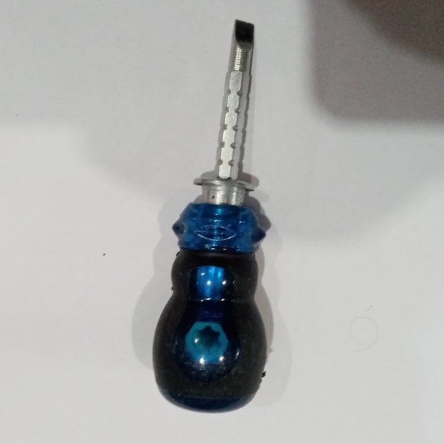 پیچ گوشتی مشتی آبی دو طرفه ( چهارسو دوسو ) دنده ای آلن خور سه حالته