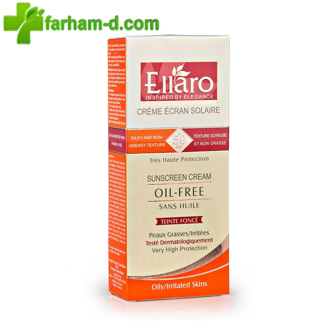 کرم ضد آفتاب پوست چرب الارو SPF50 رنگ بژ طبیعی حجم 40میلی لیتر