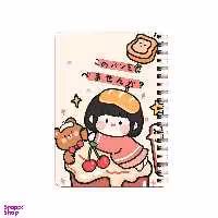 دفترچه یادداشت بامبیلیپ مدل چوبی طرح دختر کاپ کیکی و خرسش کد 6466358