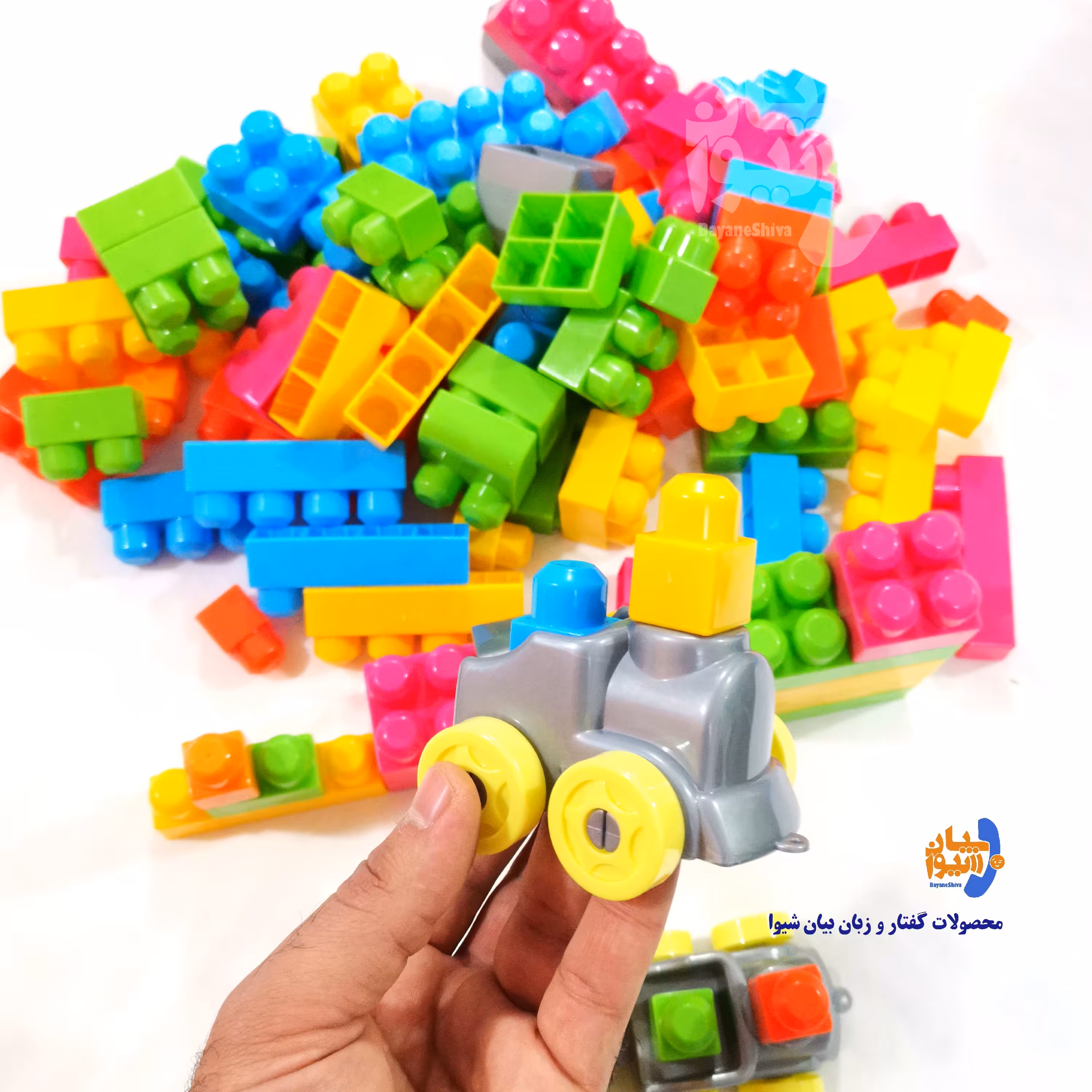 لگو خانه سازی سایز بزرگ خرسند کد 2012 صد و بیست قطعه سطل دار