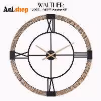 ساعت دیواری قطر 80 ترکیب چوب و فلز  M8077_Wooden _GR