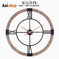 ساعت دیواری قطر 80 ترکیب چوب و فلز  M8077_Wooden _GR