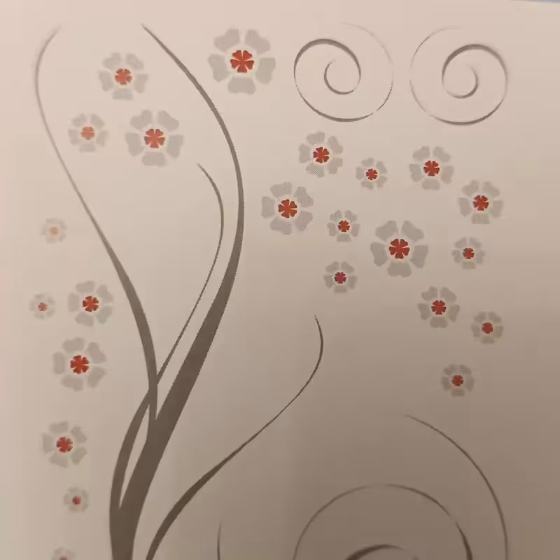 استیکر طرح گل تزیینی