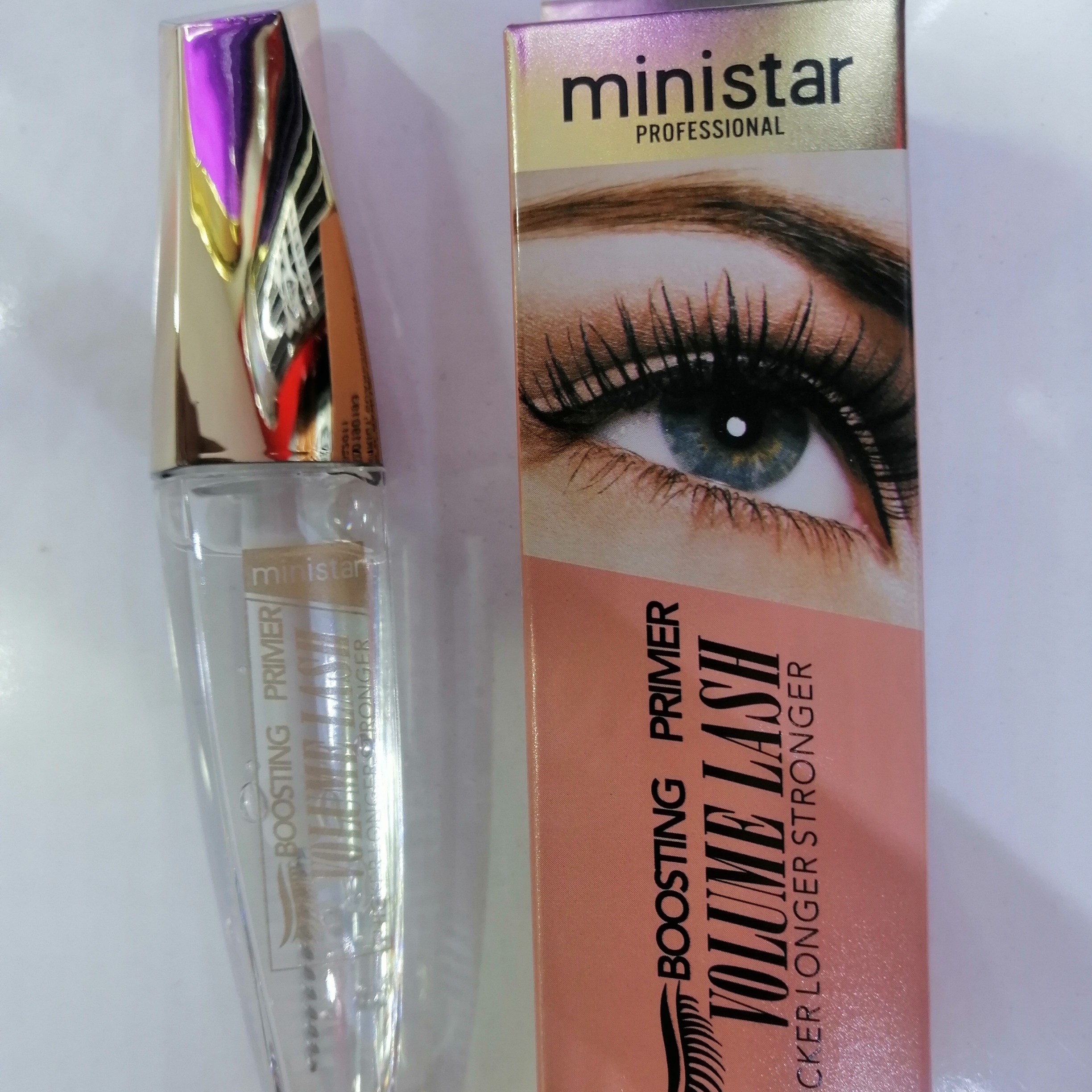 ژل ابرو و مژه مینی استار ministar 12ml سرطلایی پرایمر دار مناسب استفاده قبل از ریمل ابرو