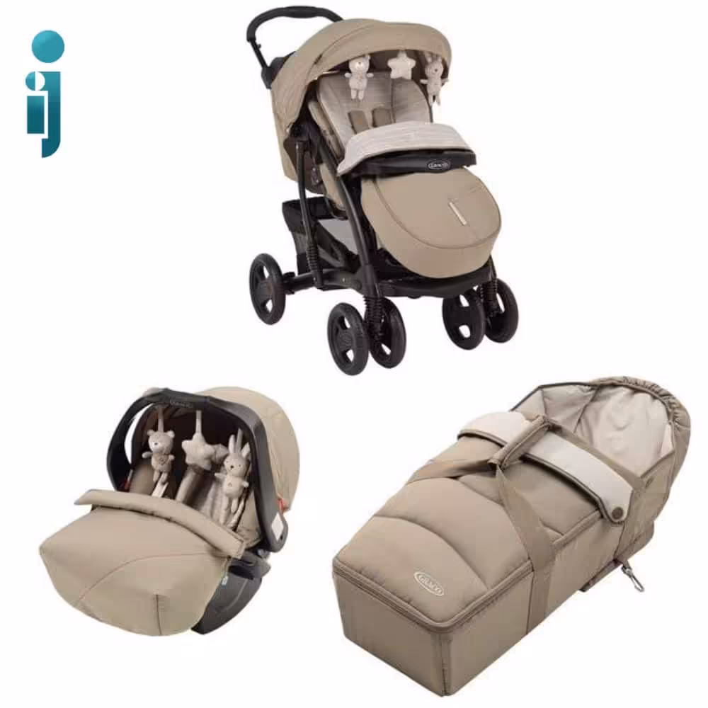 سرویس کالسکه مسافرتی گراکو مدل Graco qt Bear and Friends