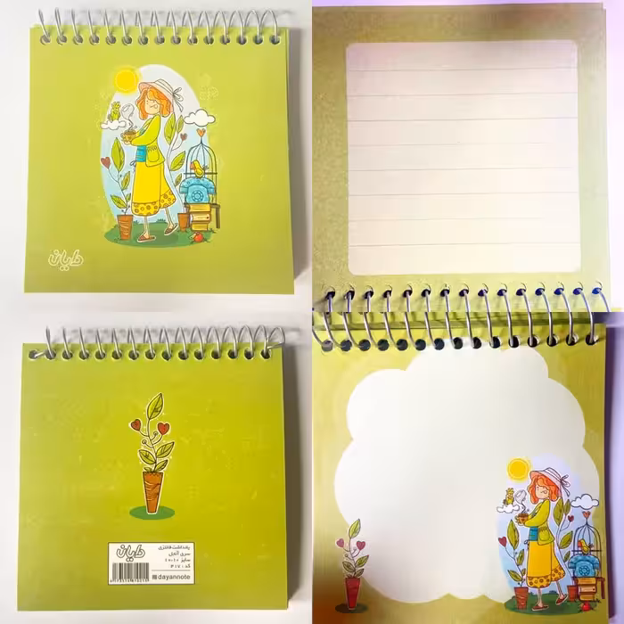 دفترچه یادداشت فانتزی 80 برگ حاشیه دار کد 12 سری آنجل دایان