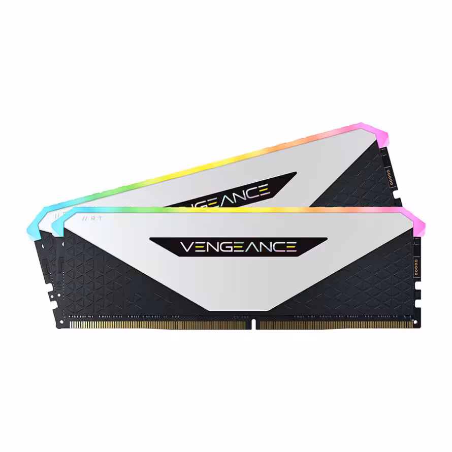 رم کورسیر VENGEANCE RGB RT White 32GB 16GB×2 4000MHz CL18