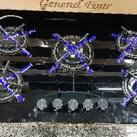 اجاق گاز رومیزی  5 شعله  دارای فندک سر شعله چدنی