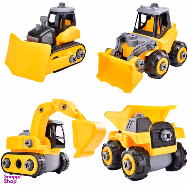 ساختنی اوکید مدل پک ماشین های راهسازی کد 1030 مجموعه چهار عددی