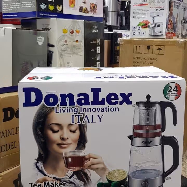 چای‌ساز‌دونالکس‌مدل‌180‌محصول‌ایتالیا‌،توان مصرفی:2200 واتظرفیت کتری:1.7 لیتر