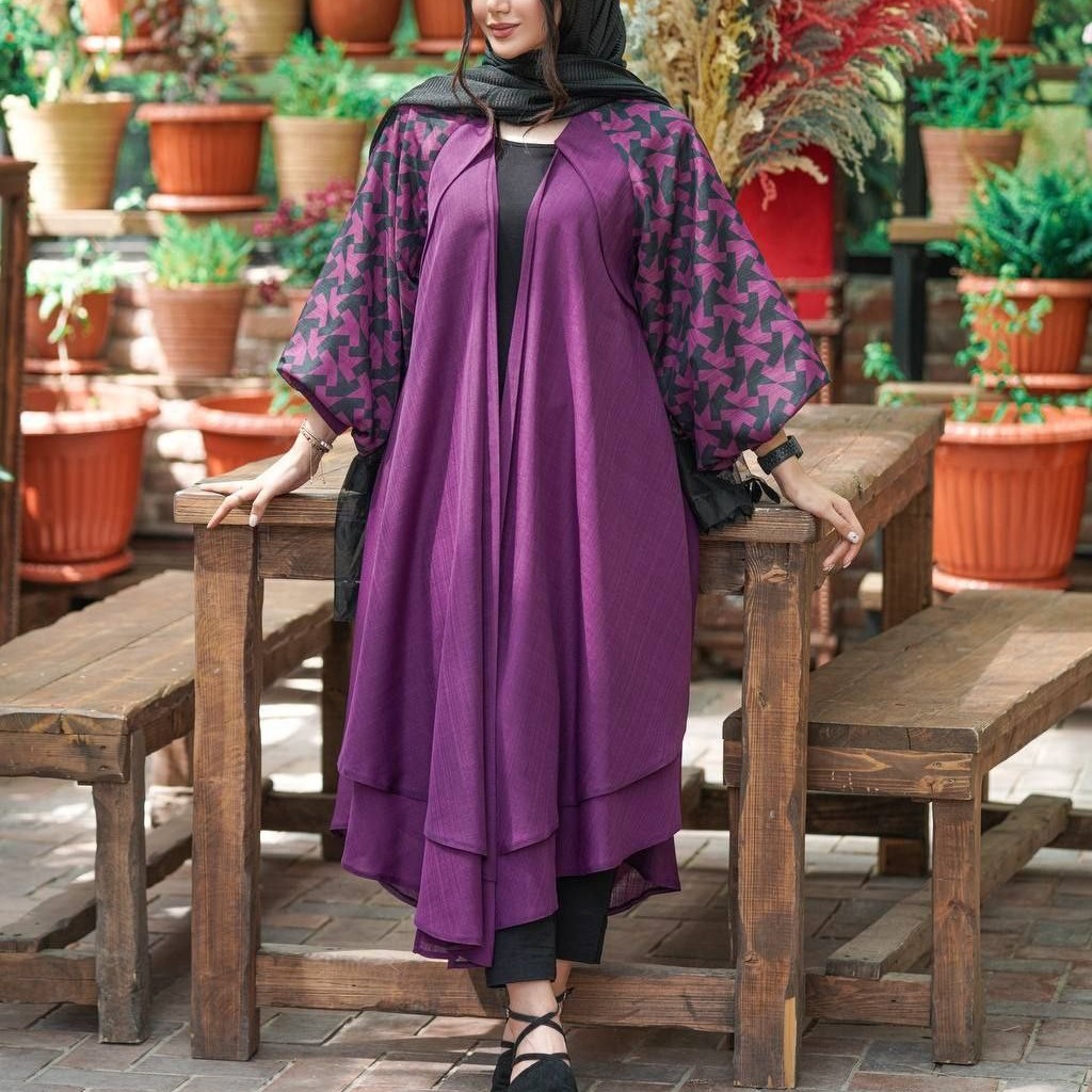 مانتو استین چاپی زنانه