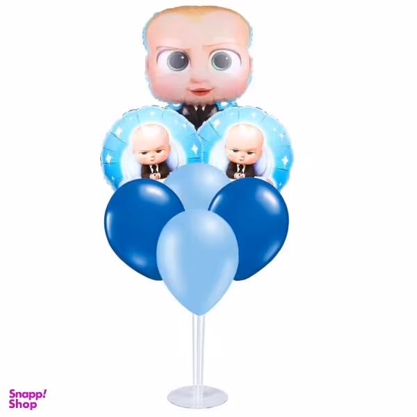 بادکنک مدل بچه رییس مجموعه 8 عددی به همراه استند بادکنک