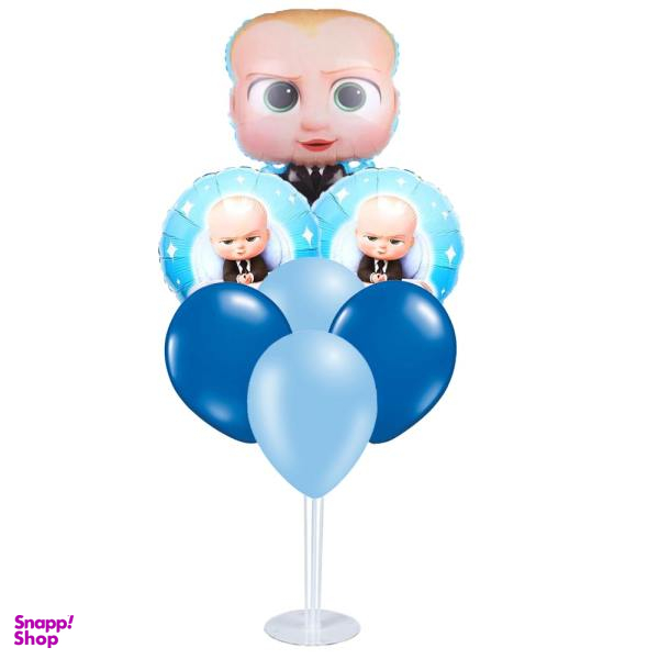 بادکنک مدل بچه رییس مجموعه 8 عددی به همراه استند بادکنک