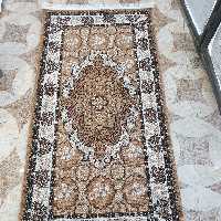 گلیم فرش ماشینی کاشان طرح چکاوک بادامی سایز1،5در1متر(هزینه ارسال باخریداروپس کرایه میباشد)