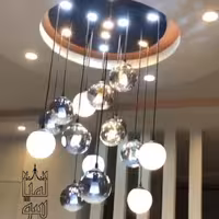 لوستر 15 شعله حبابی با رنگ مات(پس کرایه )