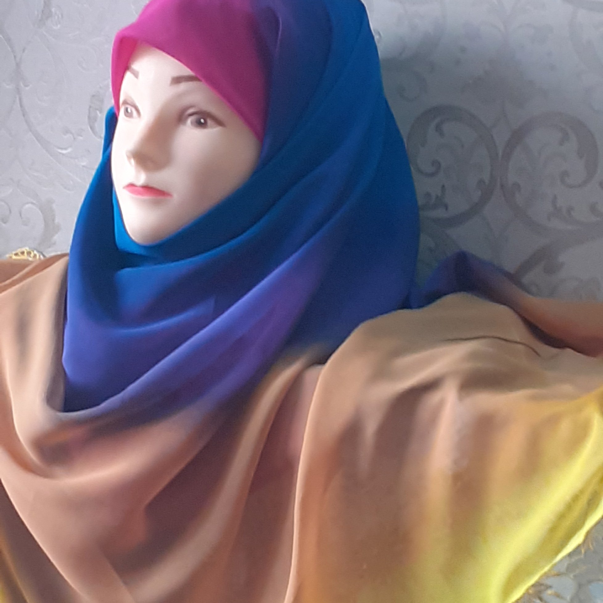 روسری حریر آبرنگی