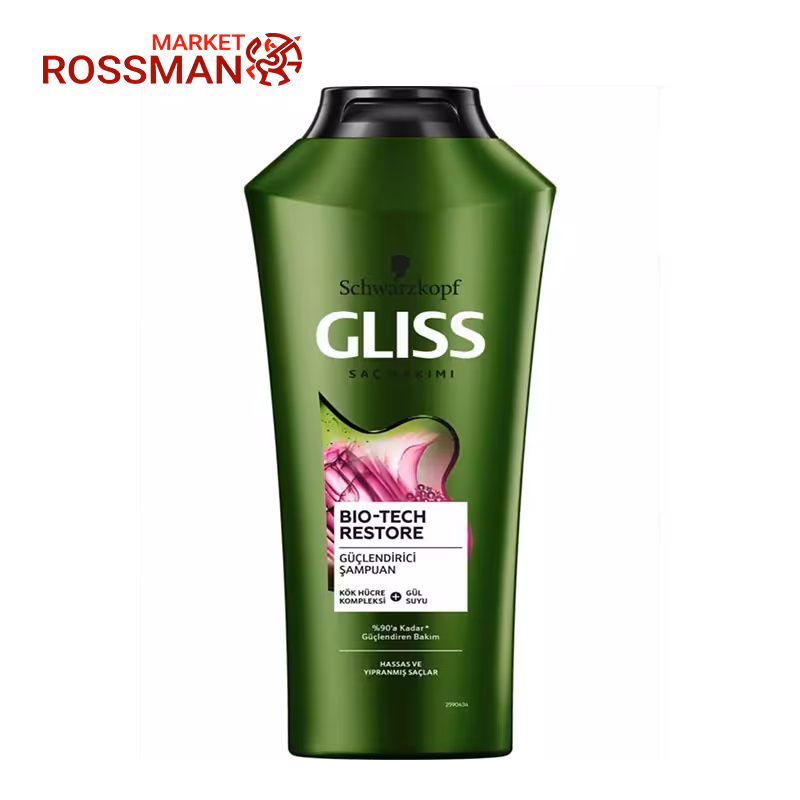 شامپو گلیس Gliss مدل Bio-Tech Restore بازسازی‌ و تقویت‌کننده مو 500 میلی‌لیتر