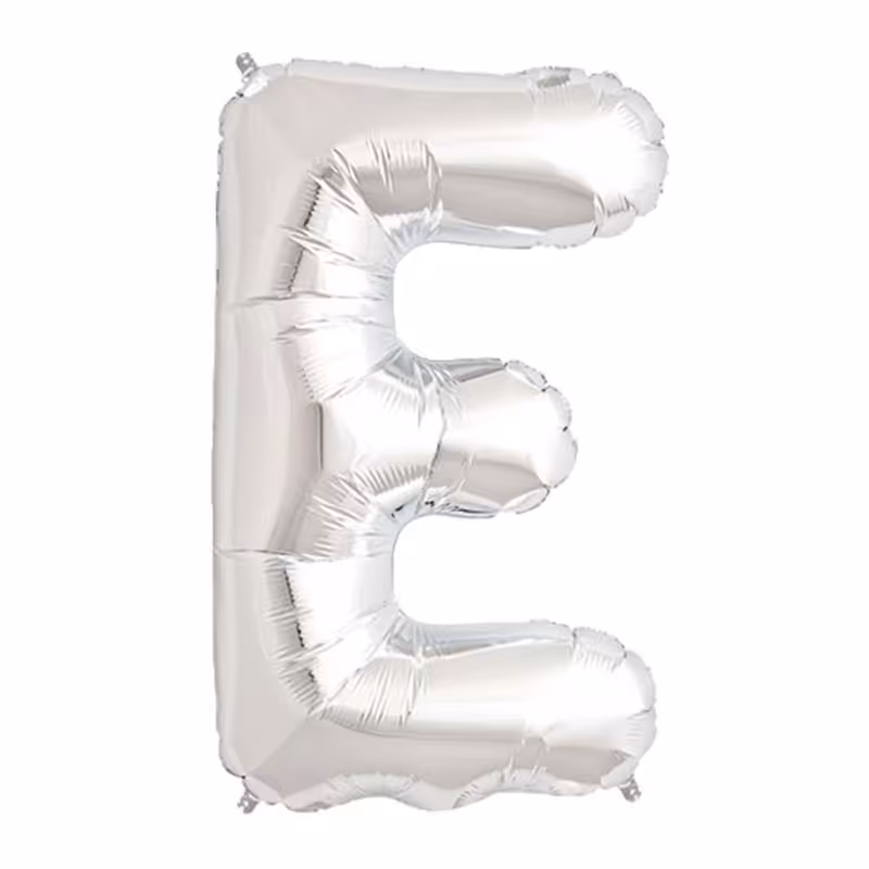 بادکنک فویلی طرح حروف انگلیسی E کد 210