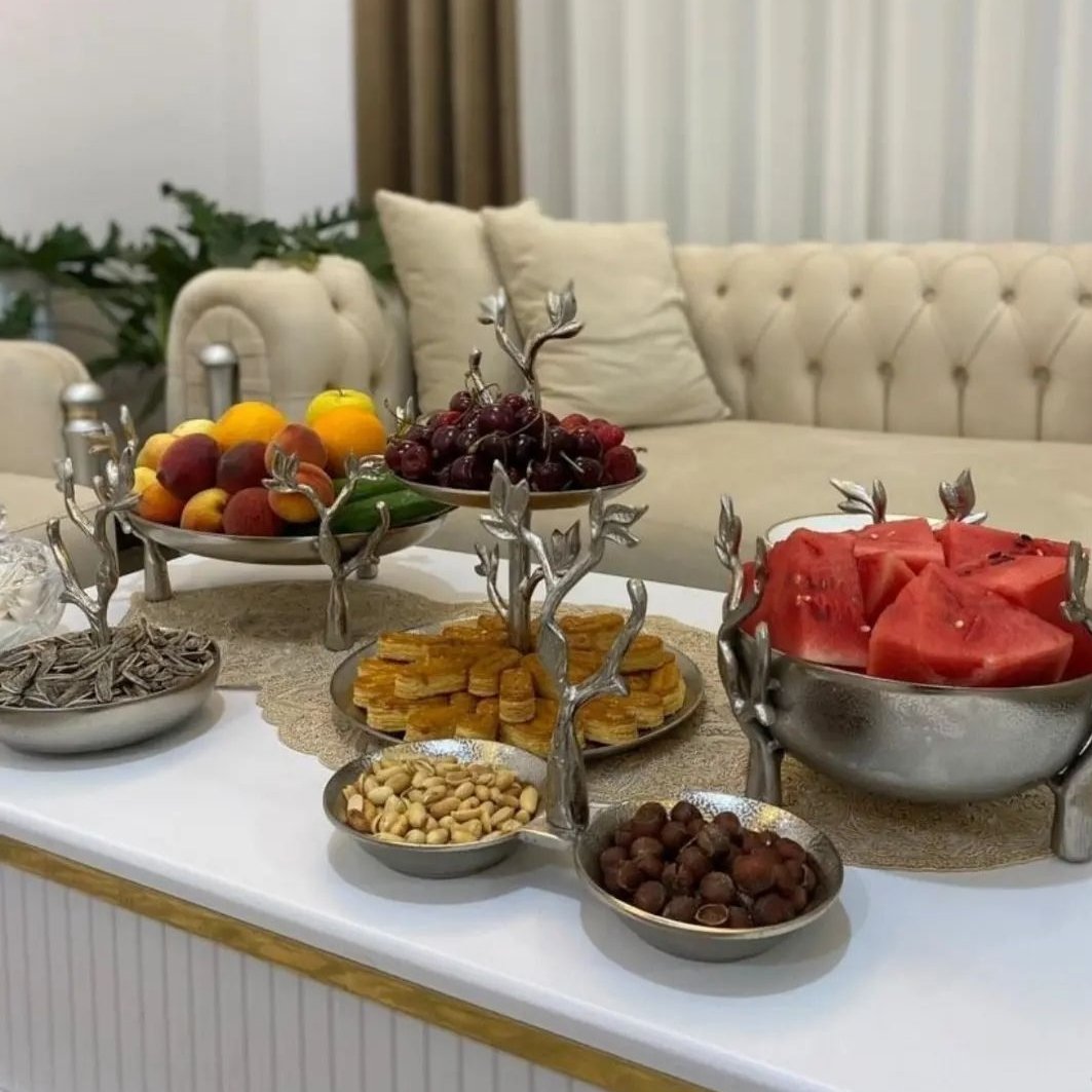 سرویس پذیرایی مدل گلبرگ نقره ای