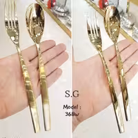 سرویس قاشق و چنگال 30نفره sg طلائی مدل 368