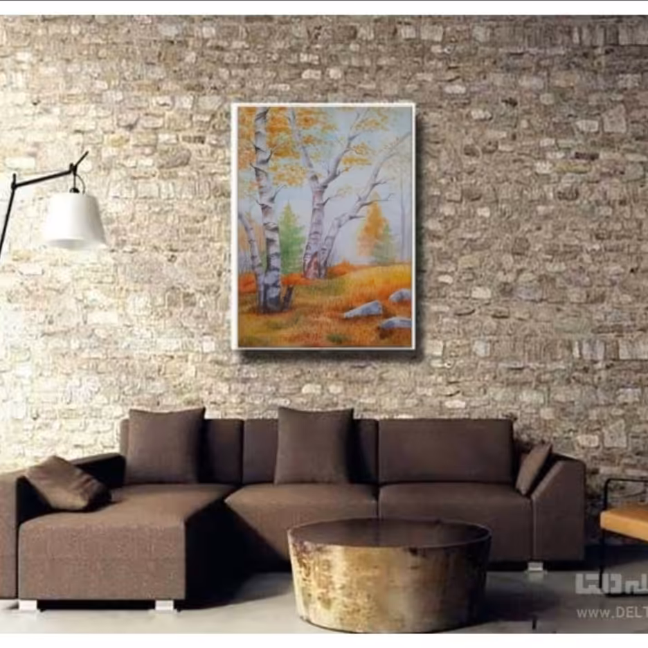 تابلو نقاشی دستی تکنیک آبرنگ روی مقوا متناسب دکور منزل و کادویی