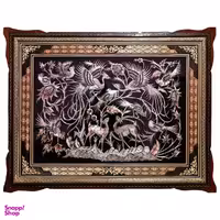 تابلو خاتم و قلمزنی طرح سی مرغ و غزال مدل 458943