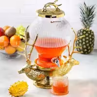 کلمن شیشه ای آلمینیوم طرح گوزن(هزینه ارسال به عهده مشتری میباشد)