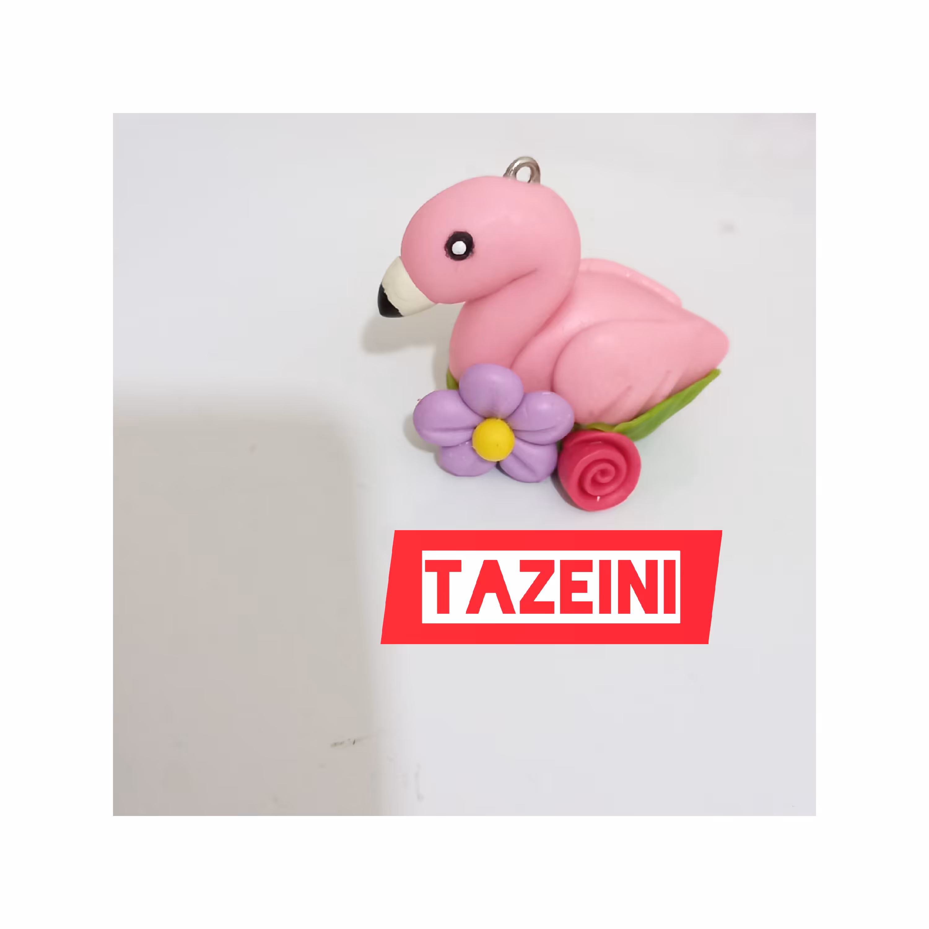 جا کلیدی فلامینگو، جنس خمیر ایتالیایی   کیلر خورده، به همراه زنجیرو حلقه