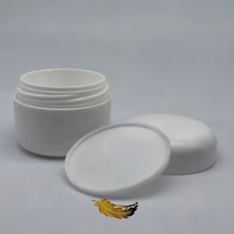 قوطی کرم 50 گرمی دوجداره سفید