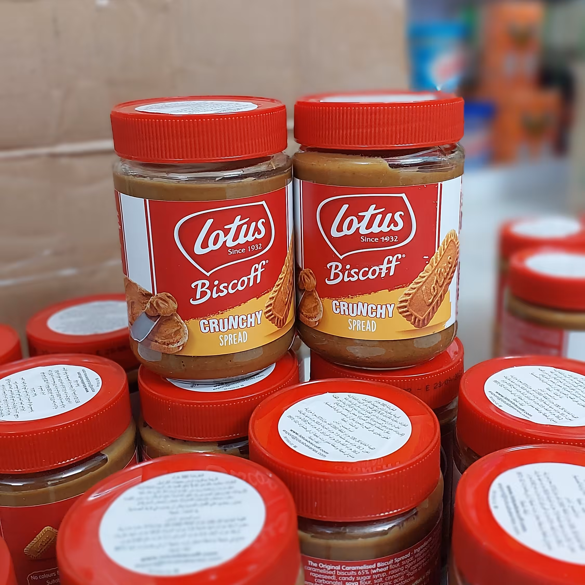 کرم بیسکویت کرانچی لوتوس 380 گرمی با تکه های بیسکویت(1عددی)