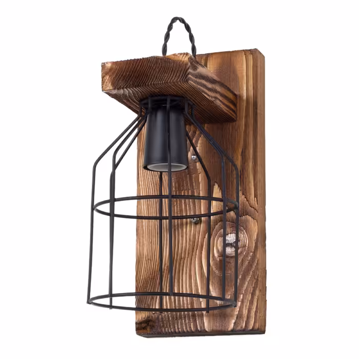 چراغ دیواری چوبی قفسی مدل W-41
