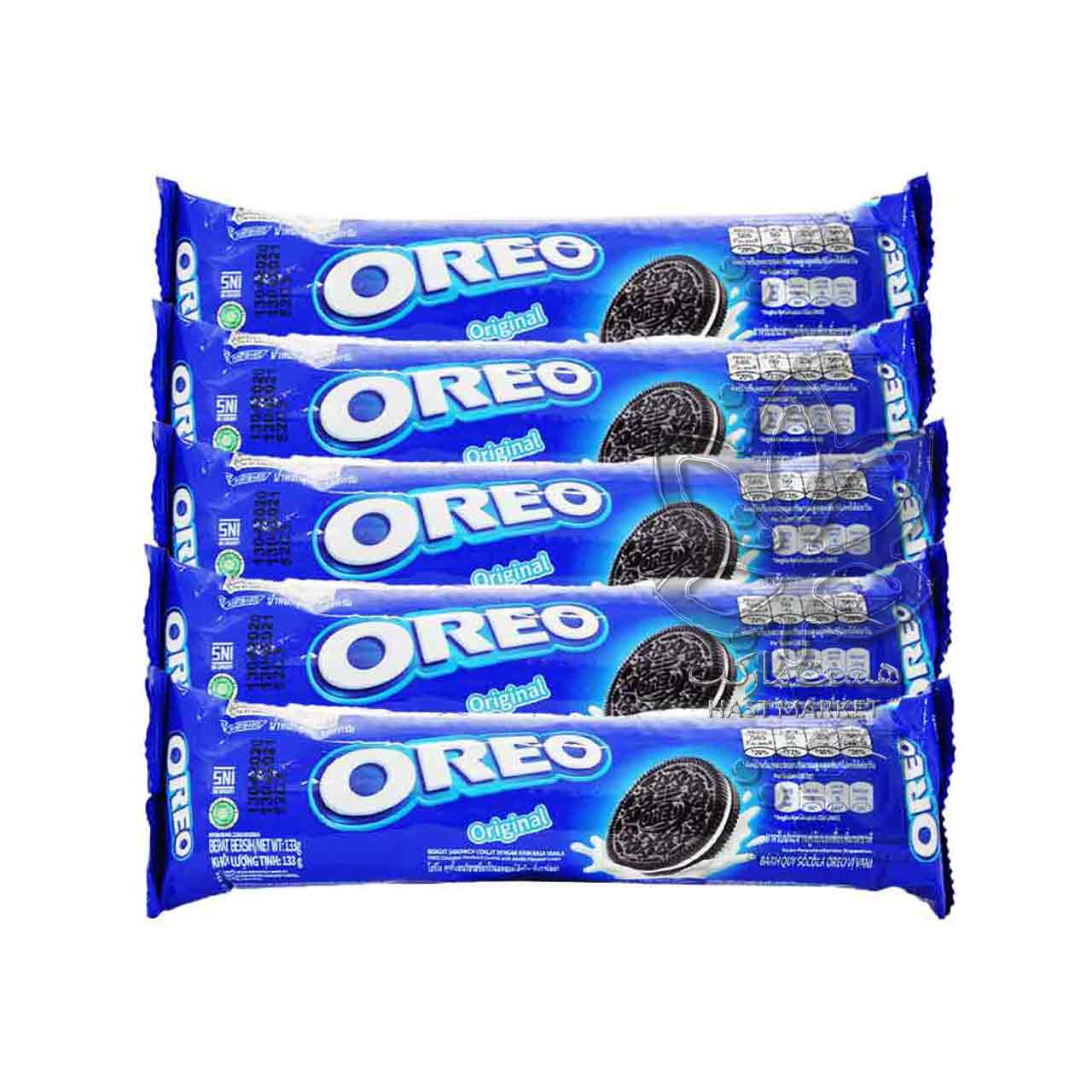 پک ویژه 5 عددی بیسکوییت کرم وانیلی اوریو - oreo