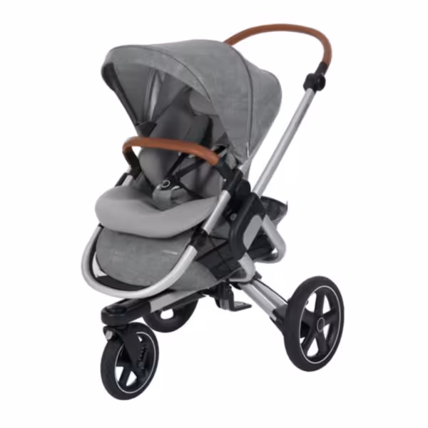 کالسکه مکسی کوزی مدل نووا 3 چرخ طوسی جدید 2021 و قابلیت صندلی روبه مادر و نصب کریر بر روی کالسکه  maxicosi  nova 3w  / grey
