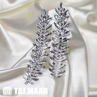 ریسه بغل سری نقره ای (2عددی) ماه فام و تاج ماه