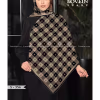 روسری نخی پاییزه لاوین پارچه نخ وال با کیفیت عالی مجلسی قواره 140 کد 356