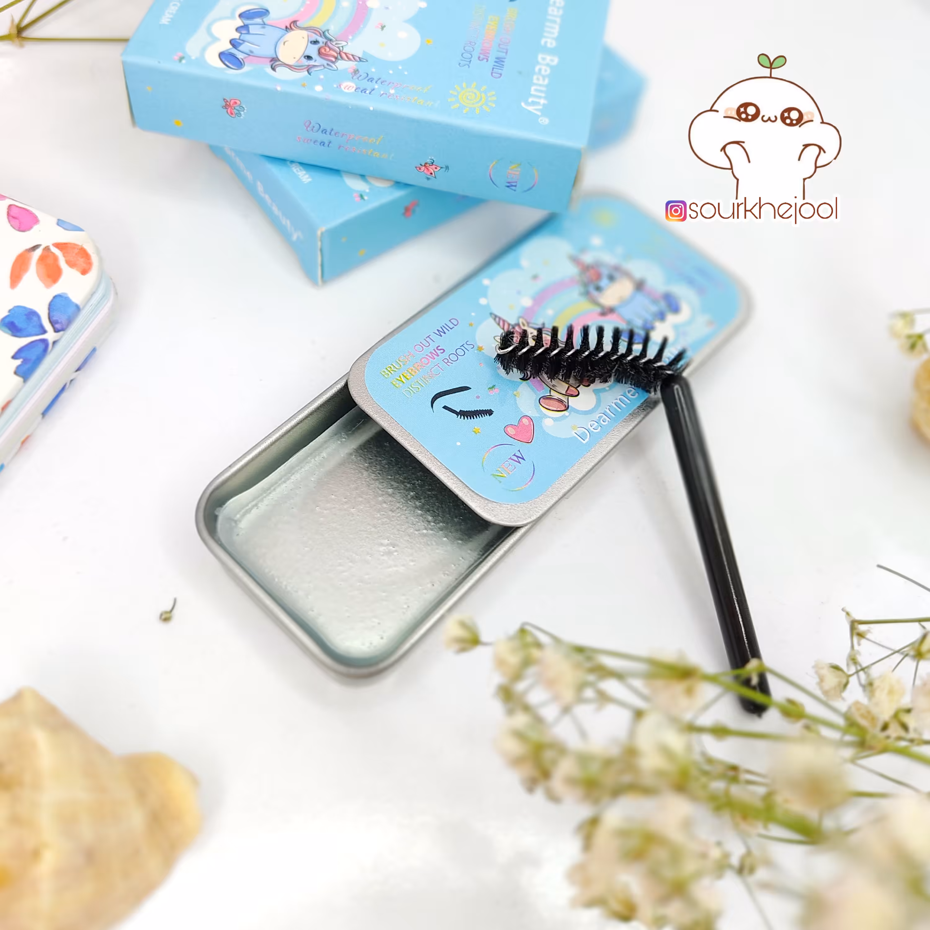 صابون ابرو طرح یونیکورن همراه برس