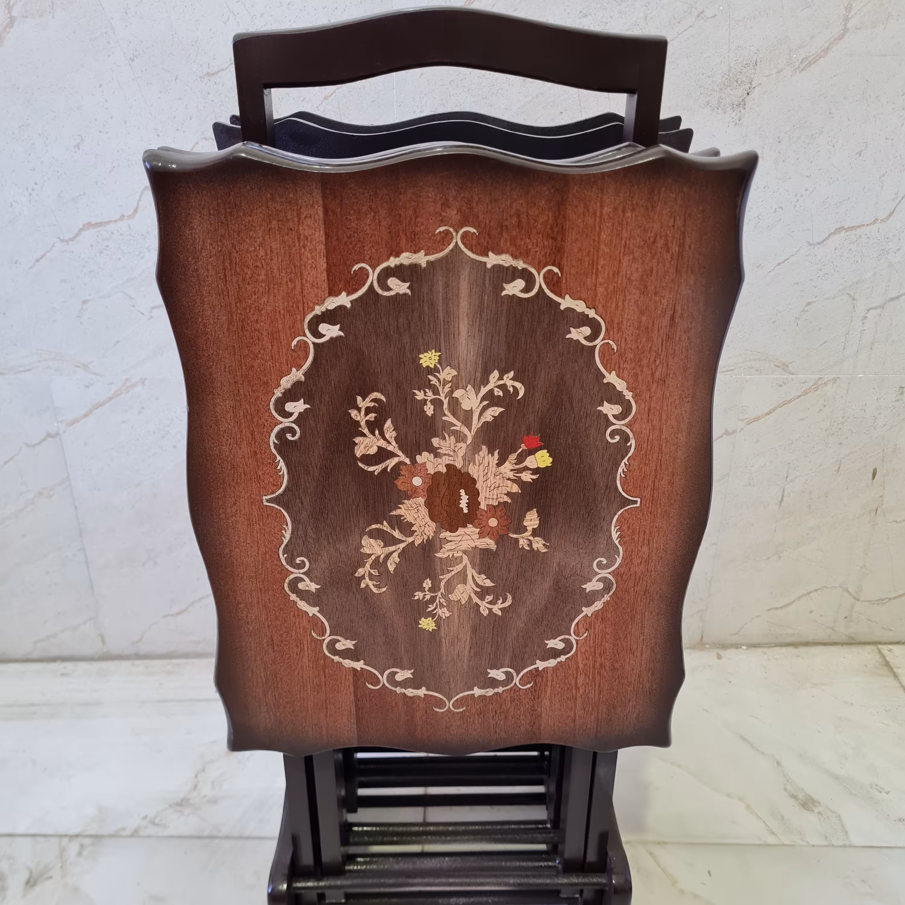 میز عسلی تاشو معرق مستطیل 