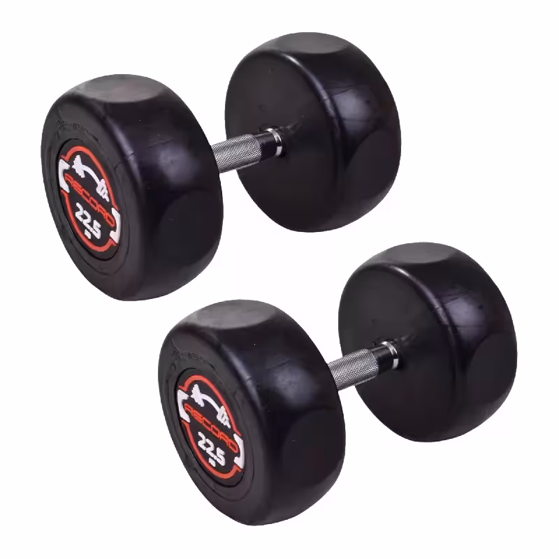 دمبل گرد 22.5 کیلویی استپ دار Record بسته 2 عددی