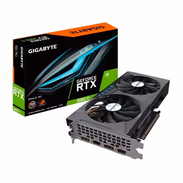 کارت گرافیک گیگابایت مدل RTX3060 Ti EAGLE 8G Rev2.0