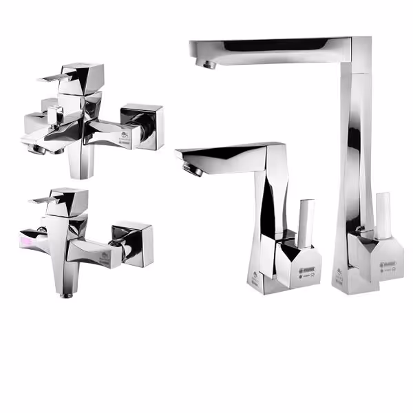 ست 4 تکه شیرآلات درخشان مدل مارکیز