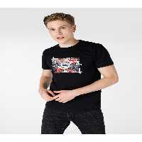 تی شرت مشکی مردانه سیاه یقه دوچرخه تناسب منظم طرح دار پوست Colin’s