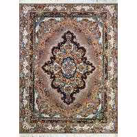 فرش ماشینی افرند 700 شانه زمینه شکلاتی کد 7761 (دوازده متری)