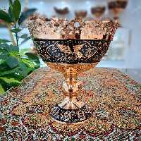 آجیل خوری مسی الماس تراش سایز متوسط  با روکش نانو پُلی استر(خرید مستقیم و بدون واسطه از تولیدی)