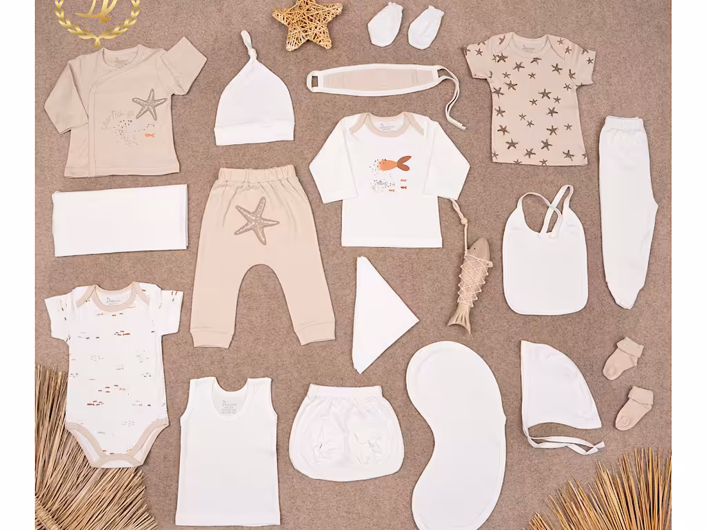 ست بیمارستانی 17 تکه نوزادی دخترانه طرح ستاره دریایی دانالو Danaloo