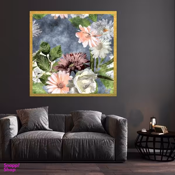 تابلو بکلیت طرح طبیعت و گل رنگی مدل قاب شاسی T-S10405