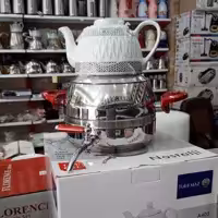 کتری قوری استیل شیردار  روگازی استیل شیردار مارک ترکماز 