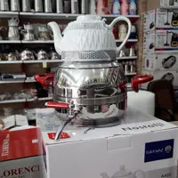 کتری قوری استیل شیردار  روگازی استیل شیردار مارک ترکماز 