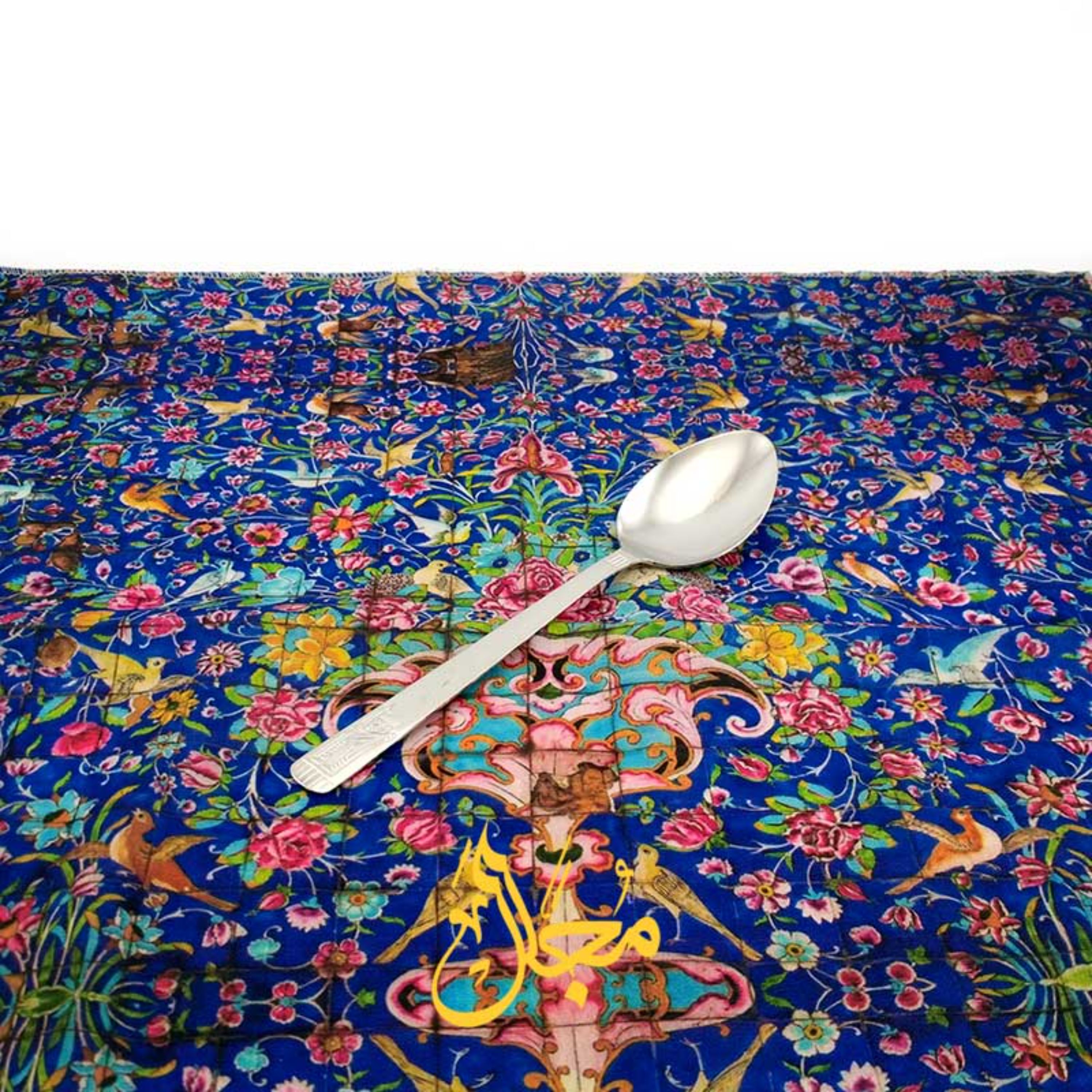 قاشق مسی طرح هخامنشی دو رنگ- 6 عددی