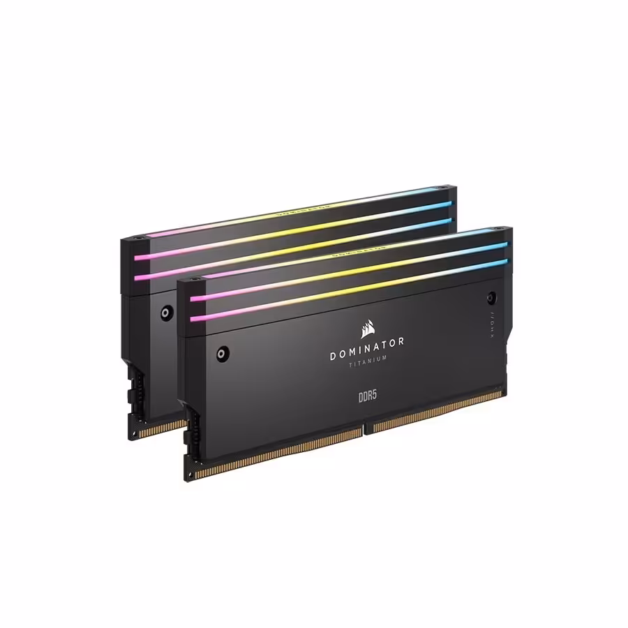 رم دسکتاپ ddr5 دو کاناله 6600 مگاهرتز cl32 کورسیر مدل DOMINATOR TITANIUM ظرفیت 96 گیگابایت