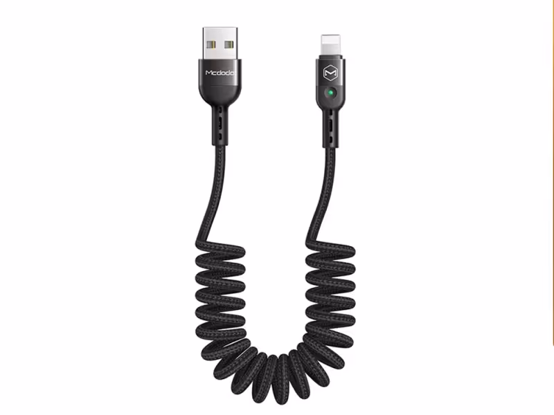 کابل شارژ و انتقال داده لایتنینگ تلفنی مک دودو Mcdodo  CA-641 Data Coiled Cable Lightning 1.8M